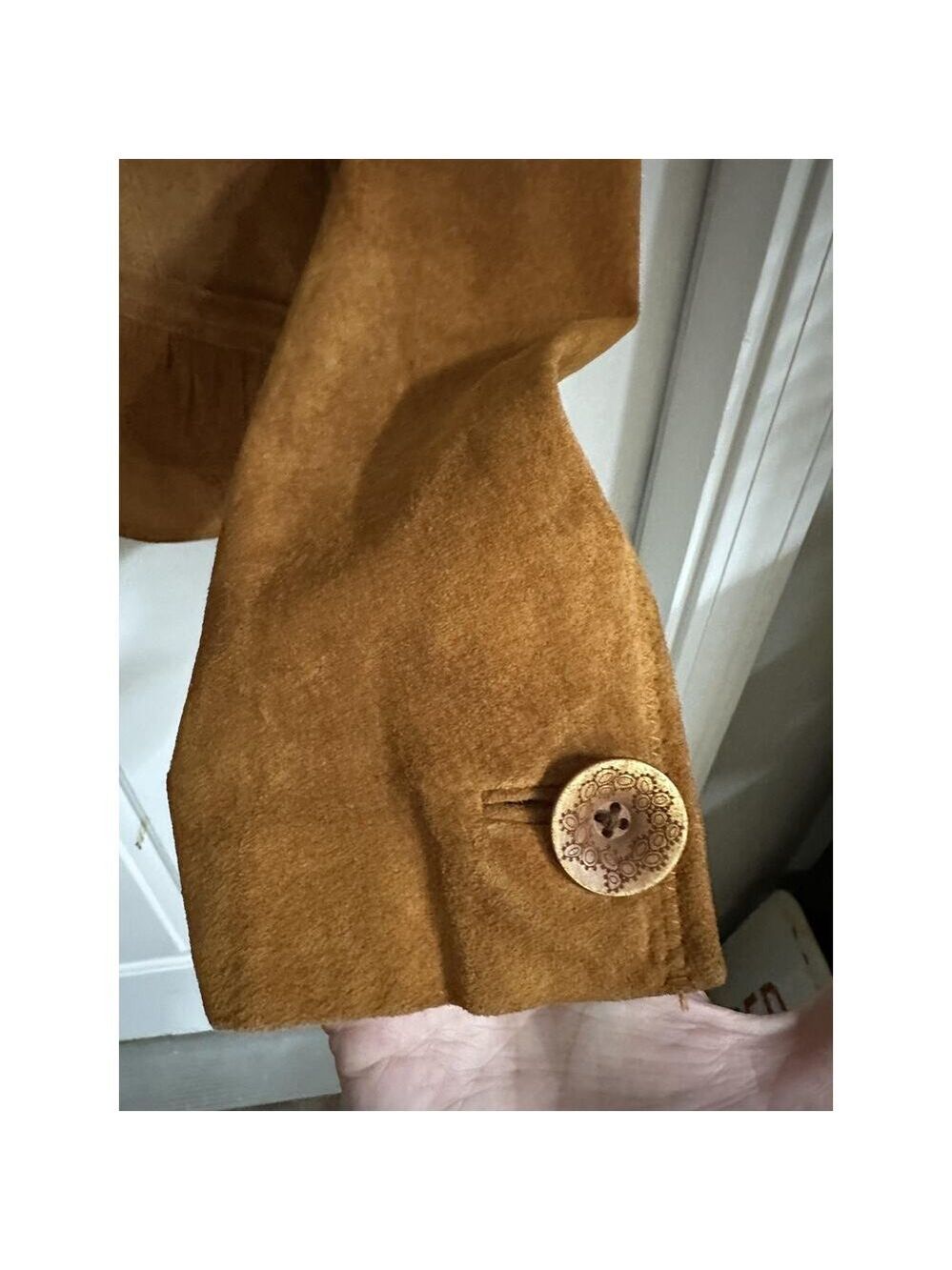 Classiques Entier Blazer Womens M Brown Leather Cropped Lined Workwear Jacket - Picture 8 of 11